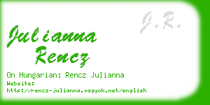 julianna rencz business card